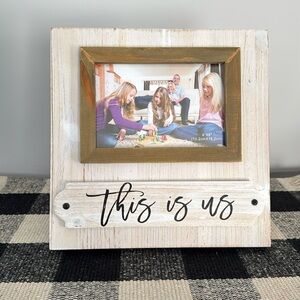 Creative Co-Op - "This is Us" - White & Black Wood Photo Frame